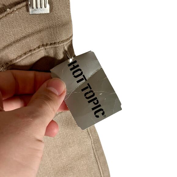 RUDE Hot Topic Men's 26x32 Tan Khaki Colored Skinny Slight Stretch Denim Jeans - Picture 8 of 11